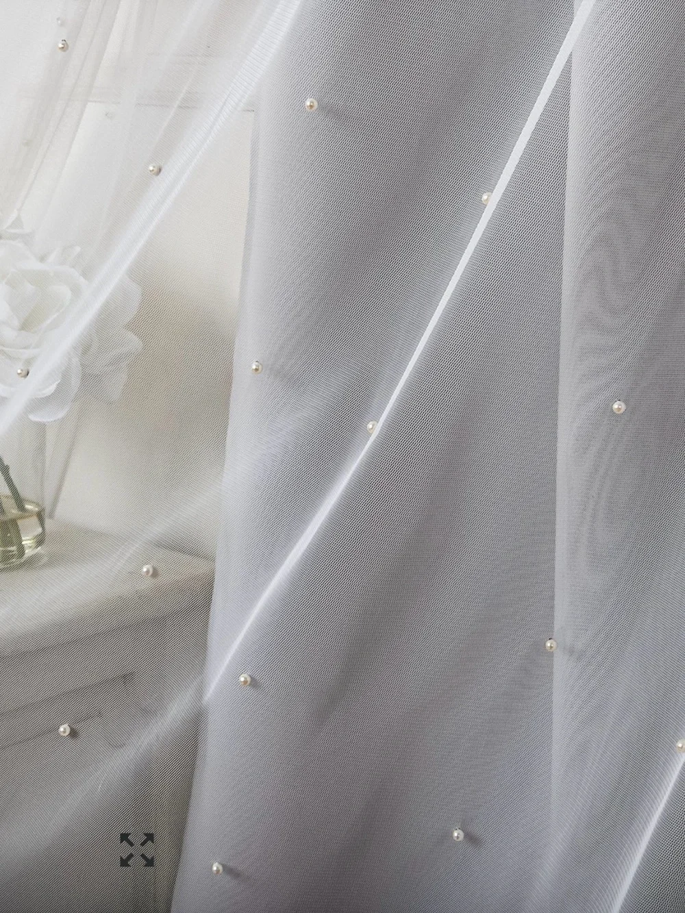Kenzie Home Elegant Silver Grommet Blackout Curtain Panels with pearls